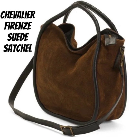 Cheval Firenze Handbags - Cheval Firenze Italian Suede Leather Satchel Bag/Satchel/Crossbody